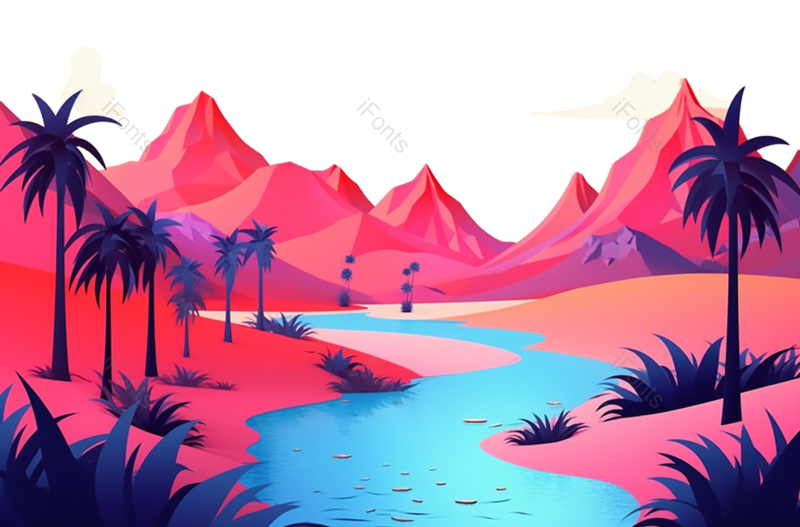 插画图片,唯美插画元素,快乐PNG,紫色背景免抠素材